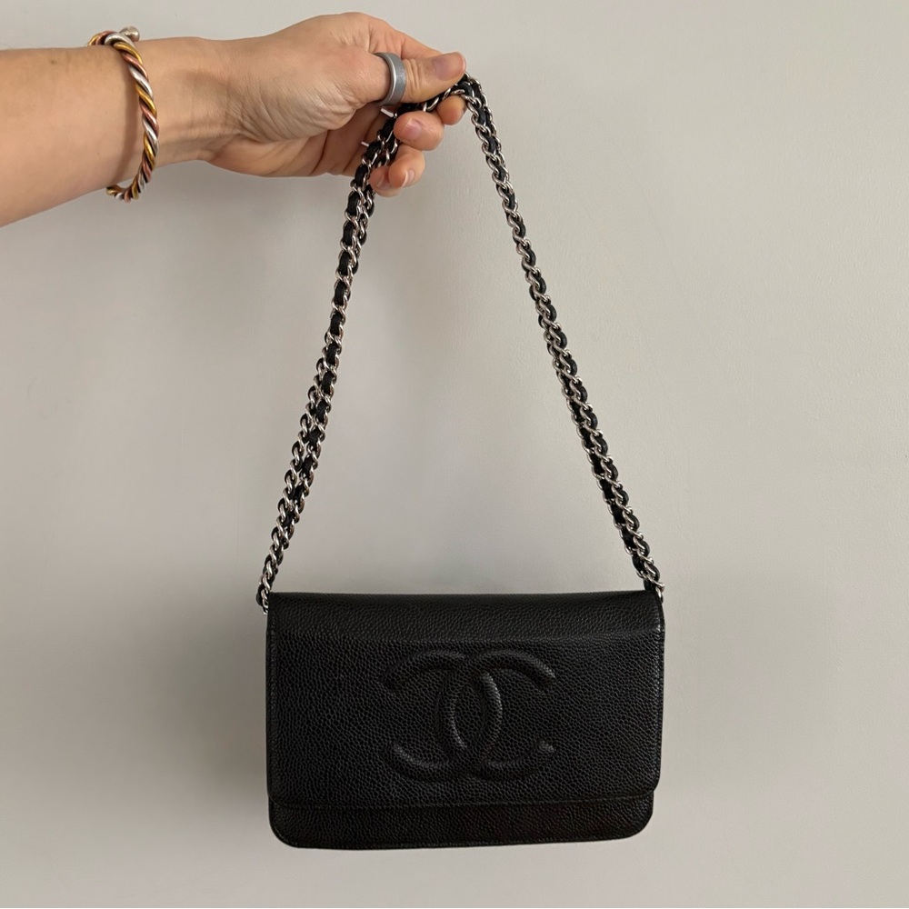 Chanel caviar wallet on chain (WOC) authentic